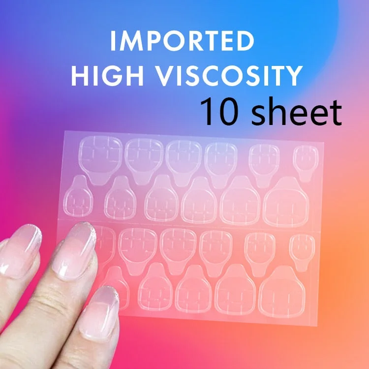 Fake Nails Tips Transparent Double-Side False Adhesive Tapes Stickers Press On Fake Nail Tips Extension Stick Tools