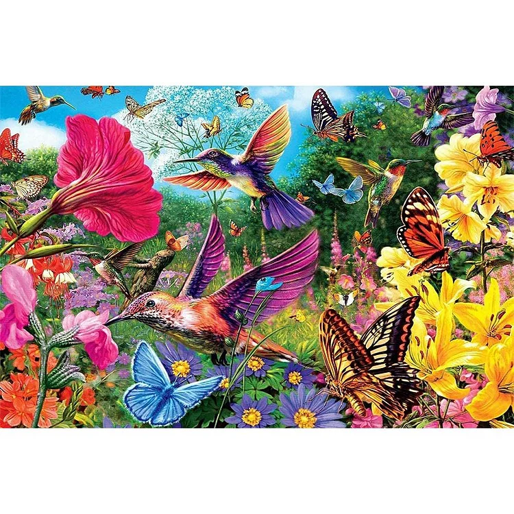 Butterfly - Full Round Drill Diamond Painting - 60x40cm(Canvas)