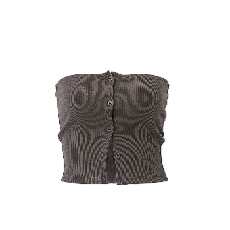 Uveng Uveng 2023 Hot Style Women's Fashion Sexy Hot Girl Cardigan Thread Outside With A Strapless Vest