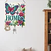(US Local)Butterfly DIY Diamond Painting Art Hooks No Hole Punching Wall Decor Kit