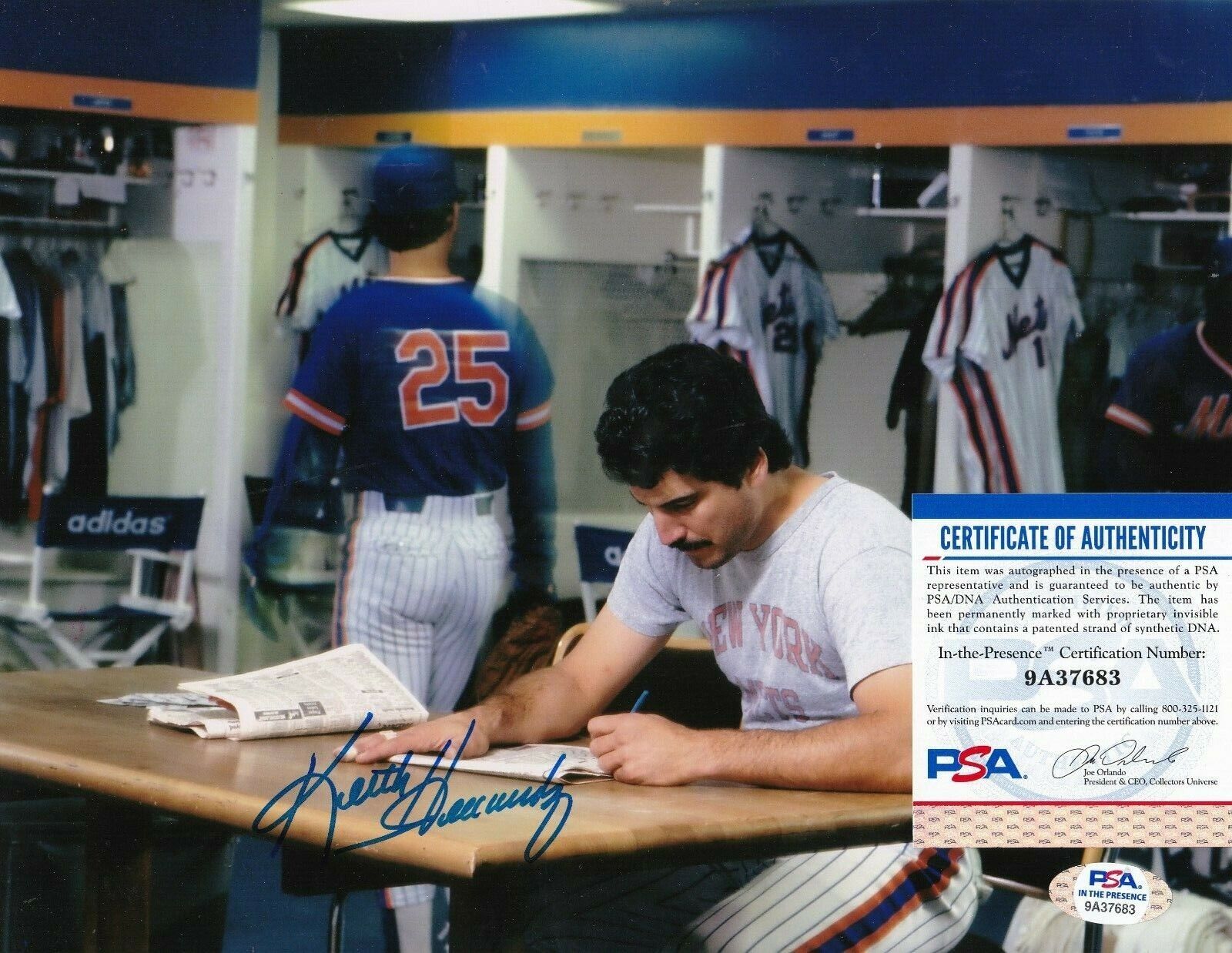 KEITH HERNANDEZ NEW YORK METS PSA AUTHENTICATED ACTION SIGNED 8x10