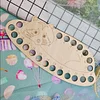 DIY Embroidered Hollow Thread Board Wooden Home Cross Stitch Sewing Tool