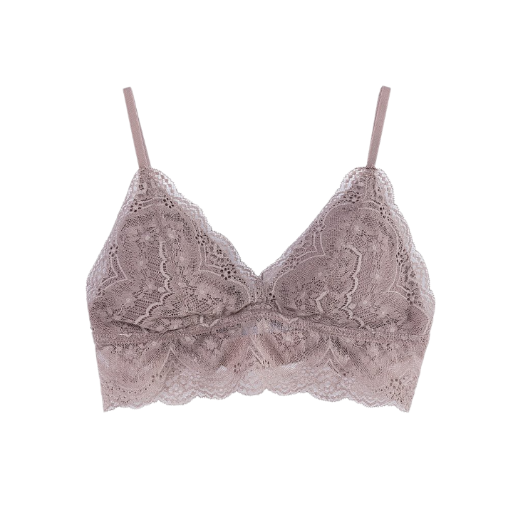 Nouveau Soutien-gorge Sexy dentelle femme soie Double boutonnage coupe triangulaire- SOIE PLUS