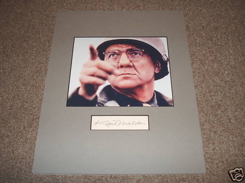 Karl Malden General Patton Signed 11x14 Photo Poster painting Display