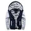 Winter New Solid Fleece Zip Hoodie