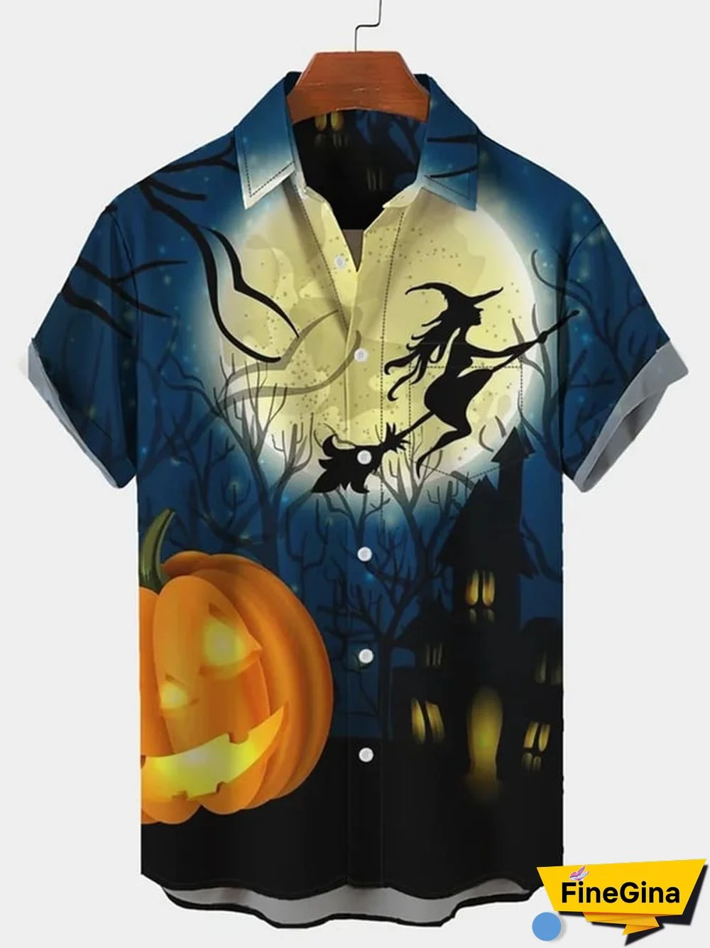 Halloween Print Men'S Shirt