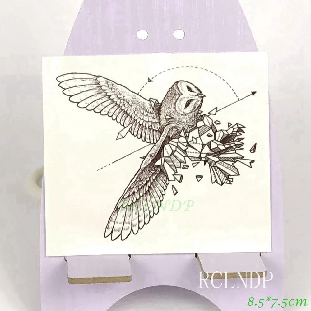 Waterproof Temporary Tattoo Stickers Wolf Dog head fake Tatto Geometric animal Flash Tatoo Hand Back Foot for Girl Women Men