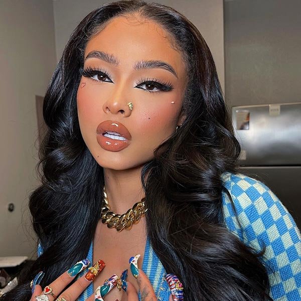 Junoda Hair Body Wave  Transparent Lace Frontal Wigs For Women Pre Plucked Brazilian Remy Hair 180% Density