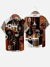 Keyboard & Musical Instrument Printing Men's Short Sleeve Shirt