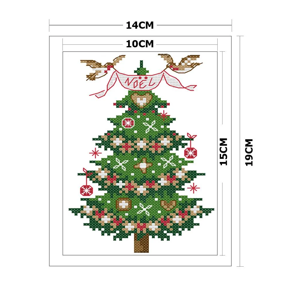 14ct Stamped Cross Stitch - Christmas Tree(14*19cm)