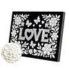 uk.everydayedeals DIY Pearl Painting With Frame - Handmade Self-Adhesive Pearls - Love(20*30cm)