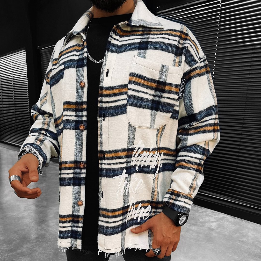 Checked Texture Jacket-barclient