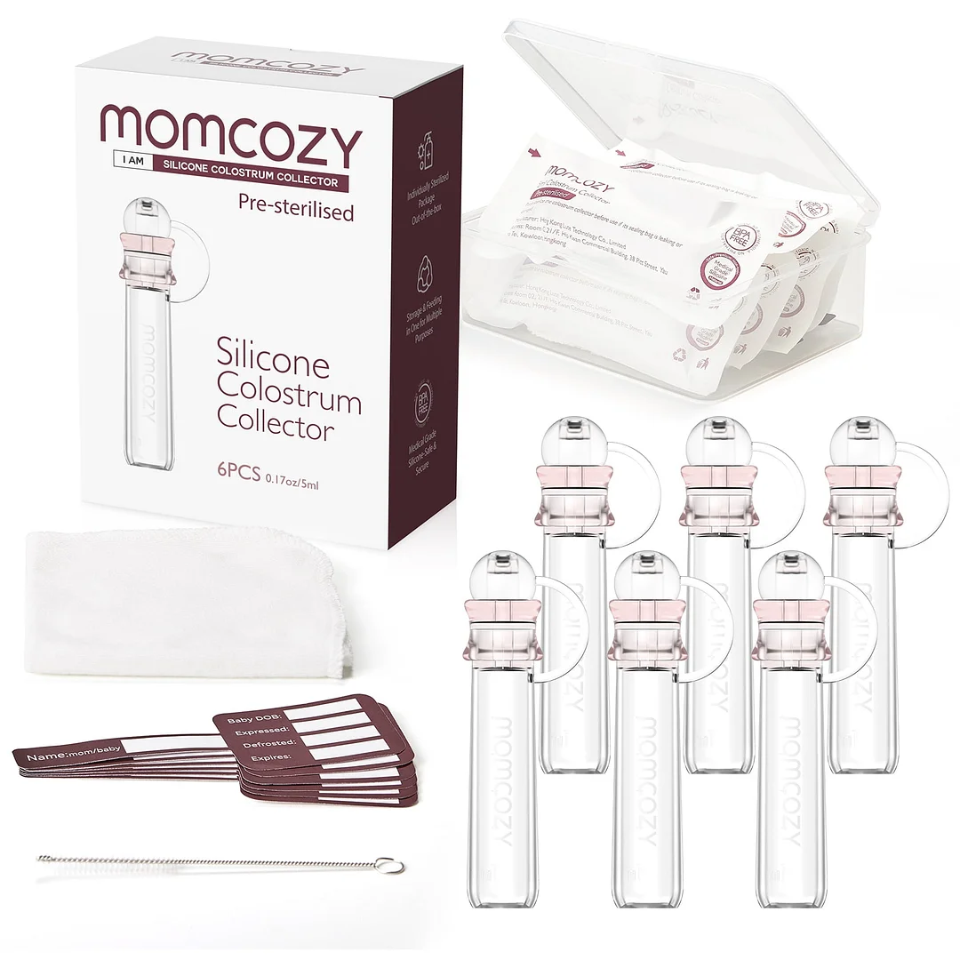 Momcozy Colostrum Collector, Portable Reusable Breast Milk Collector and Storege, 5ml