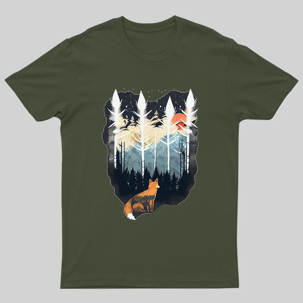 Wild Fox Printed Men's T-shirt