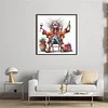 Lady Drinking Red Wine-11CT Stamped Cross Stitch 40*40cm/15.75*15.75in