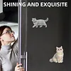 4PCS 2D/Flat Acrylic DIY Diamond Art Fridge Magnet Kit British Shorthair Design DIY Art Fridge Magnet Refrigerator Sticker Magnetic Diamond Art Decor Refrigerator Mailbox Home Decoration DIY Crafts