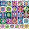 （Multi-Style)Mandala Alphabetr A-Full Round Diamond Painting 30*30CM