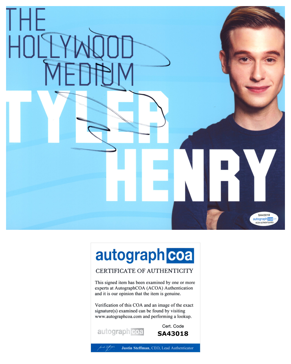 Tyler Henry Signed Autographed 8x10 Photo Poster painting Hollywood Medium ACOA COA