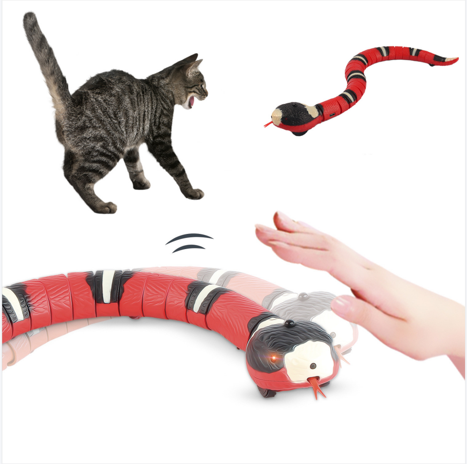 Interactive Cat Toys Automatic Eletronic Snake Cat Teasering Play USB Rechargeable Kitten Toys for Cats Dogs Pet