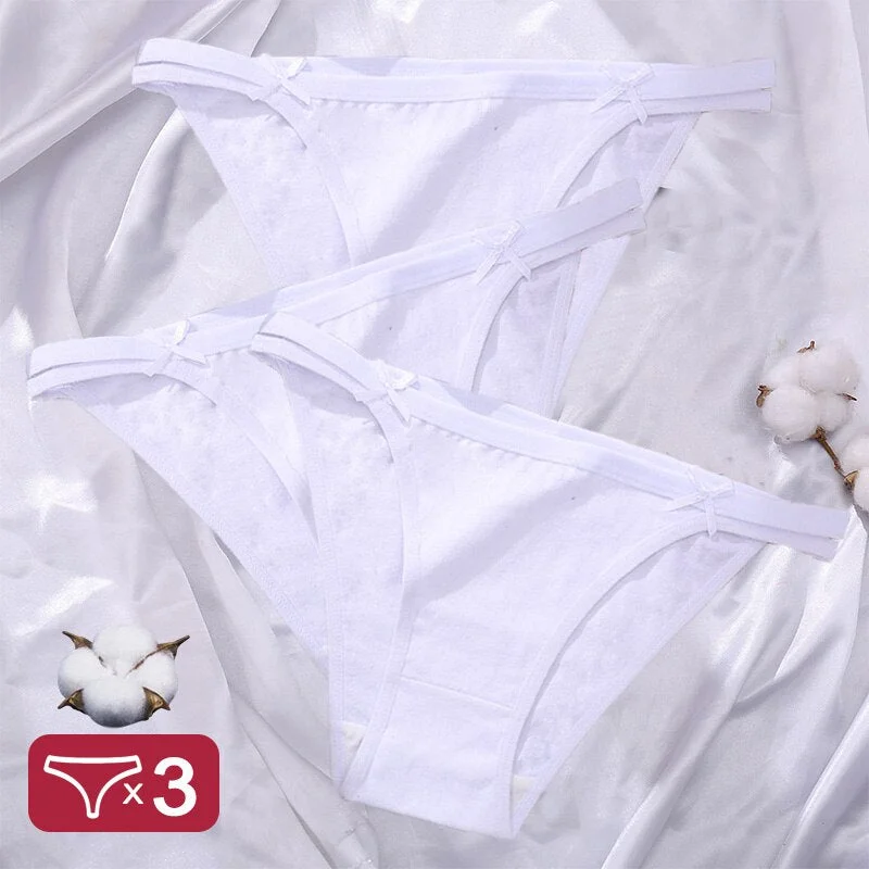 3PCS/Set Cotton Underwear Sexy Women's Lingerie Panties Female Underpants Sexy Briefs Low-Rise Intimates Pantys Cotton Panties
