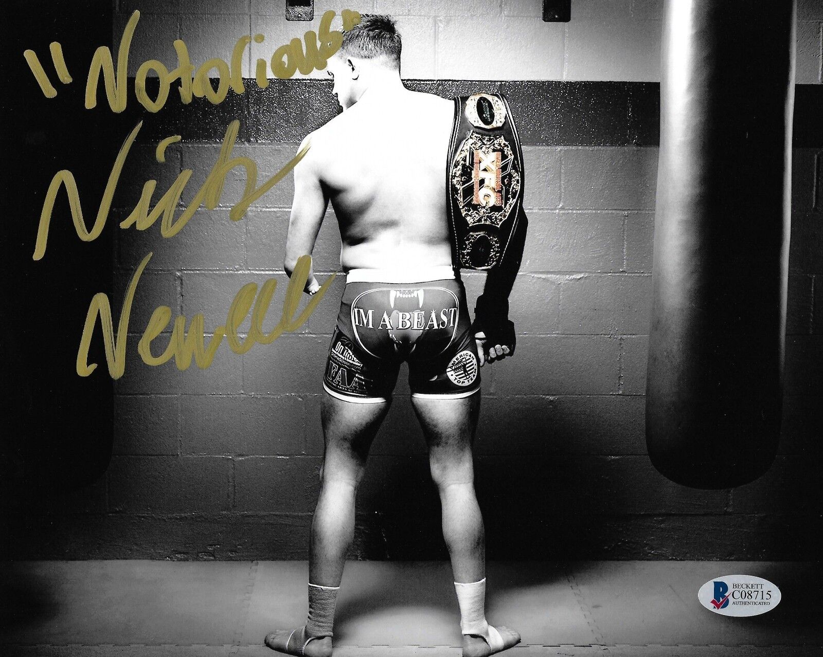 Nick Newell Signed 8x10 Photo Poster painting BAS Beckett COA World Series of Fighting MMA WSOF