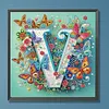Butterfly Flower V 5D Partial Drill DIY Diamond Painting Kit 30*30cm