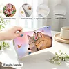 Pink Sky Twin Wolves Butterfly DIY Diamond Painting PU Tissue Holder Box