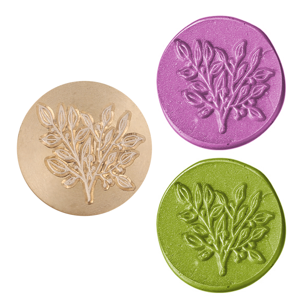 

25mm Vintage Round Plant Flower Sealing Stamp Head - Wax Seal Stamp, 501 Original