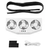 Solar Car Exhaust Fan with 3 Air Outlets Car Radiator Cooling Fan for All Cars