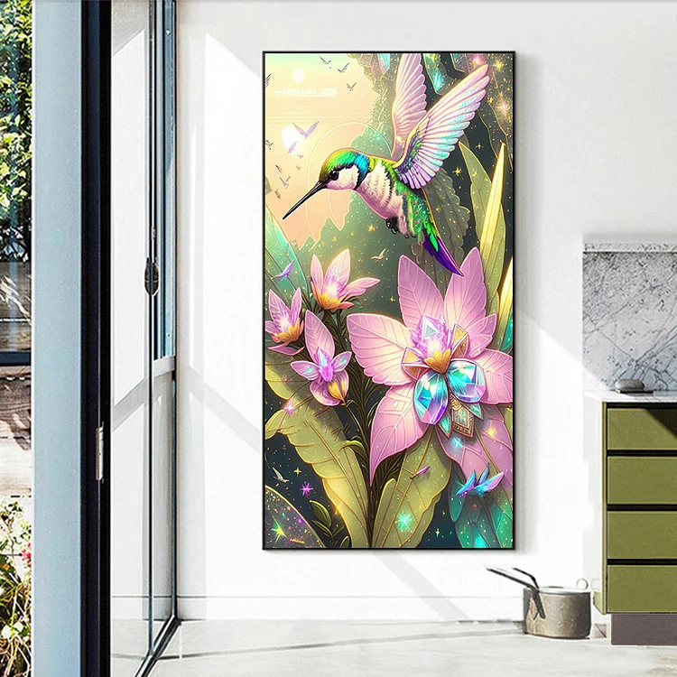 5D Diamond Painting Abstract Hummingbird Kit