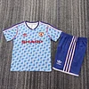 Joyfball 1990-1992 Kids Size Retro Manchester United Away Football Shirt 1:1 Thai Quality