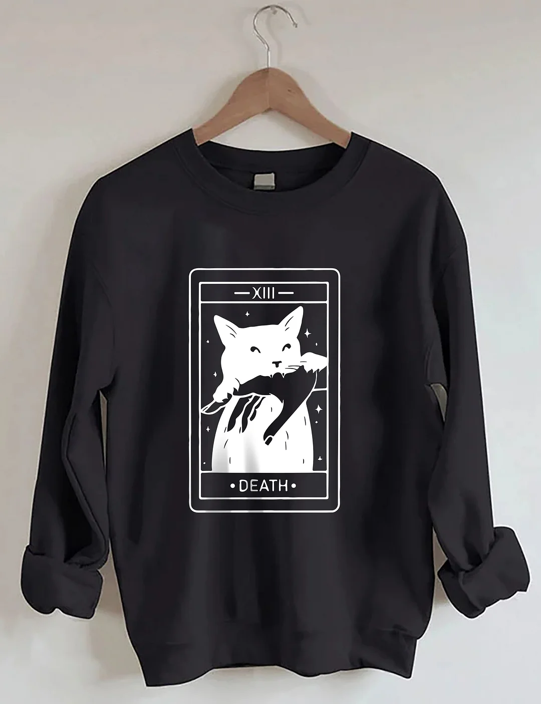 Tarot Card Black Cat Sweatshirt