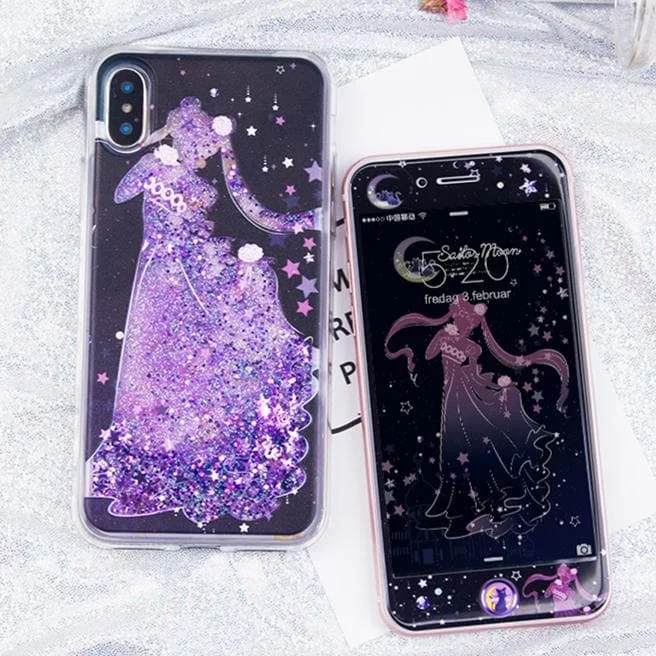 Sailor Moon Serenity Quicksand Liquid Glitter Phone Case  SP1812509