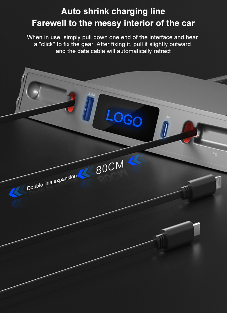 Tesla-Model-3-Y-Docking-Station-27W-PD-Type-C-Hub-Quick-Charger-USB-LED-Hub-TESLASY