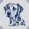 Blue And White Porcelain Dog-11CT Stamped Cross Stitch 40*40cm
