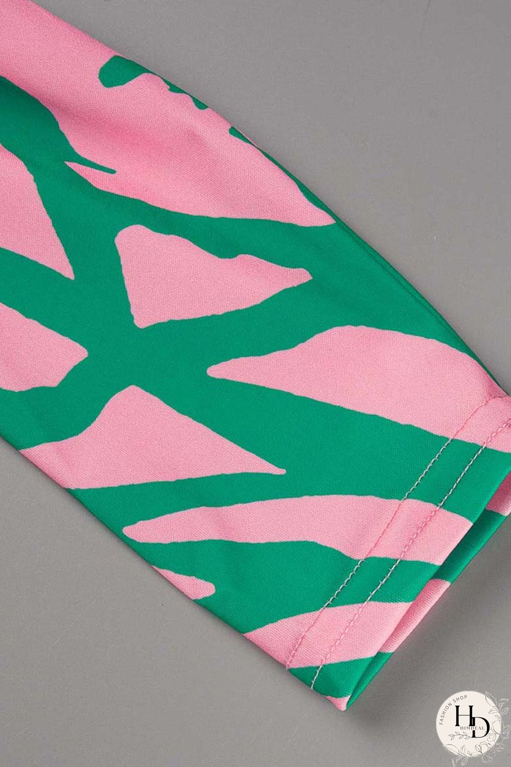 Orange Red Casual Print Patchwork O Neck Long Sleeve Dresses