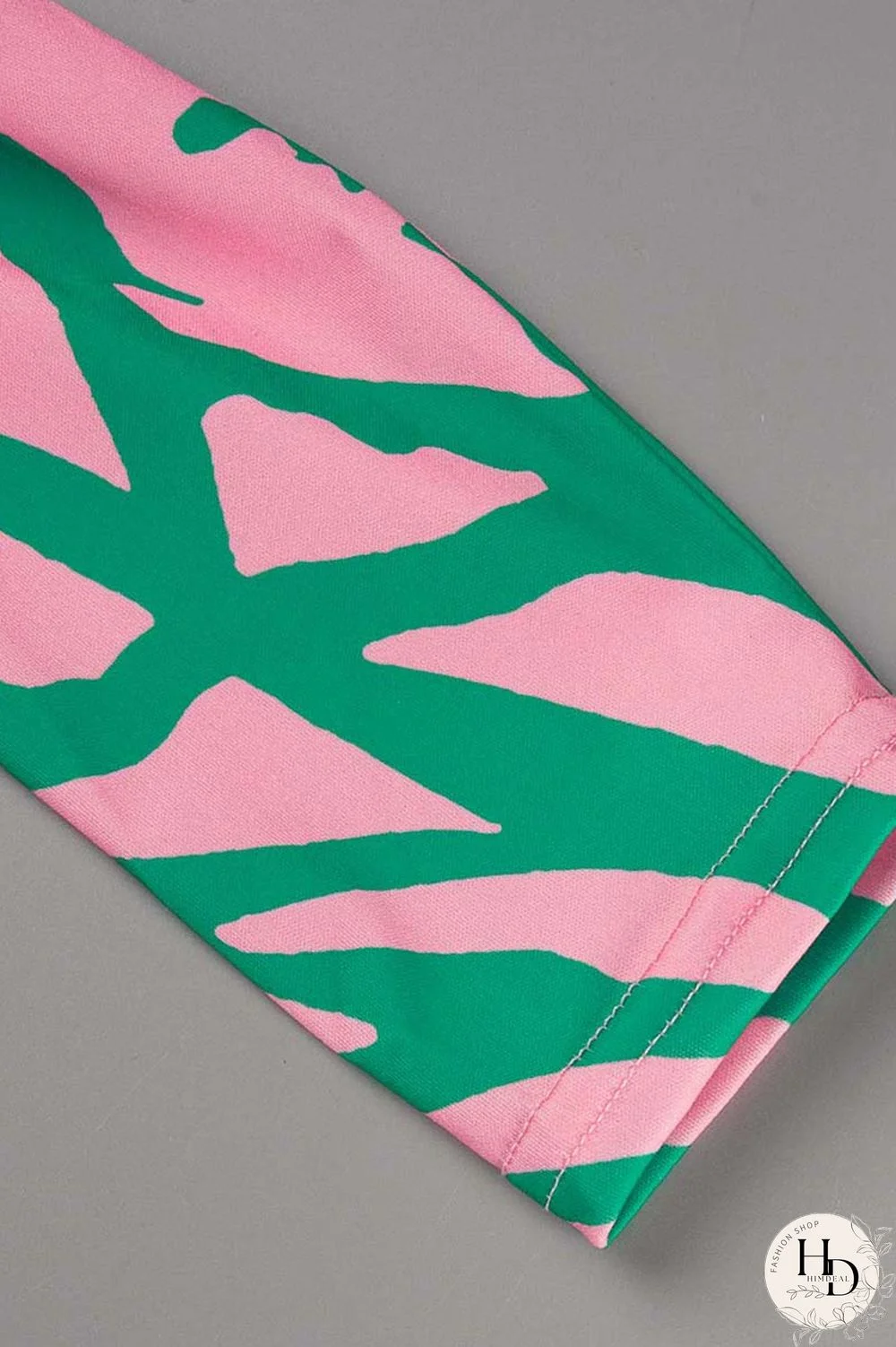 Orange Red Casual Print Patchwork O Neck Long Sleeve Dresses