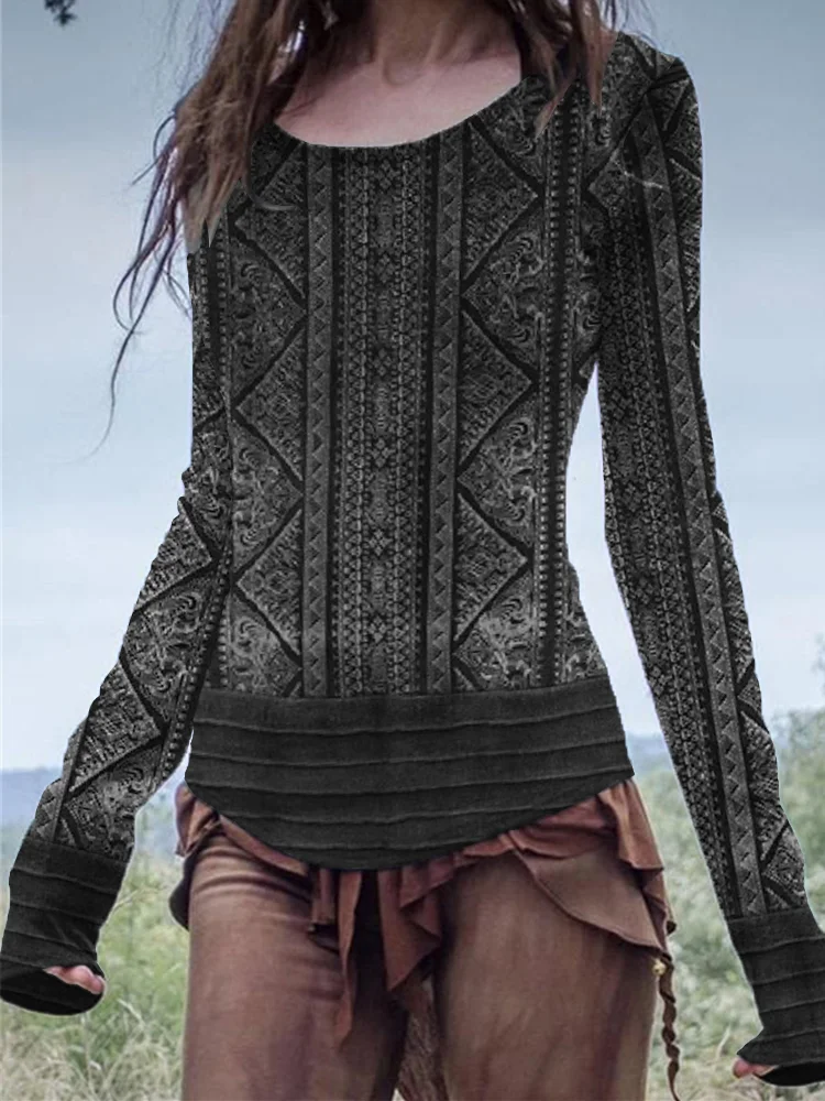 Tribal Vintage Long Sleeve Comfy T Shirt