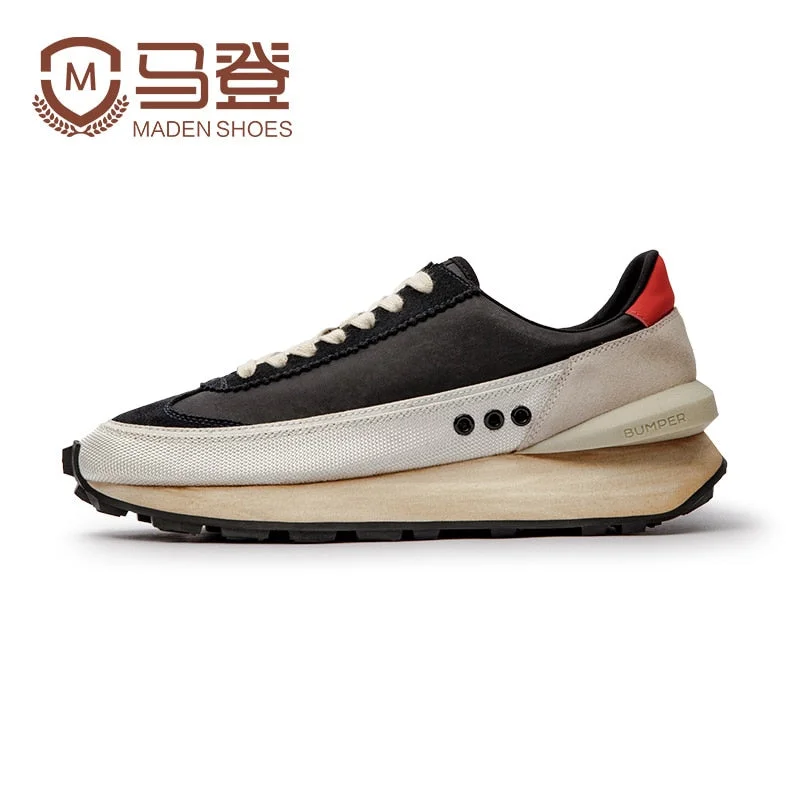 Maden Vintage Canvas Jogging Shoes Sneakers For Men70s Rubber Couple Models Casual Sports Forrest Shoes Breathable Footwear