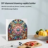 Diamond Painting Acrylic Mandala Flower Paper Towel Storage Rack Decor