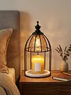 Candle Warmer Lamp Vintage Electric Wax Melter with Timer & Dimmer Retro Aromatherapy Night Light 4 Modes Birdcage Design Candle Melting Light for Scented Jar Candles