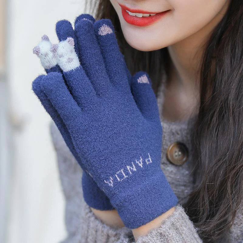 Cartoon Touch Screen Split Finger Gloves