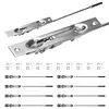 [US Local Warehouse] 10 Packs Lever Extension Flush Bolt 16.54in Latch Slide Bolt Lock Solid Stainless Steel French Door Locks for Commercial Applications Store School Office