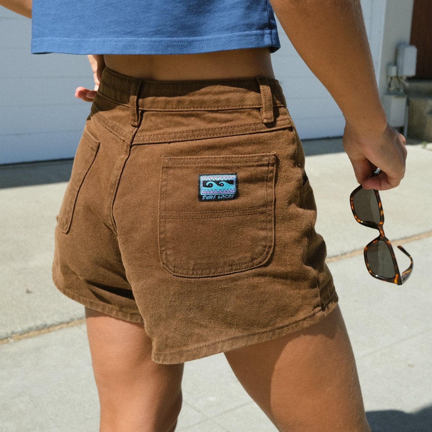 Vintage Casual Ladies Shorts Holiday Seaside Washed Surf Shorts Skateboard Shorts