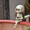 "Until Death Skeleton Fishing" Funny decoration creative gift desktop atmosphere ornaments, Fishing Skull Halloween Ornament