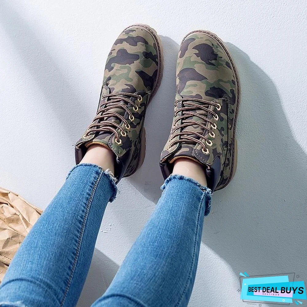 Autumn Early Winter Shoes Women Flat Heel Boots Fashion Keep warm Women's Boots Brand Woman Ankle Botas