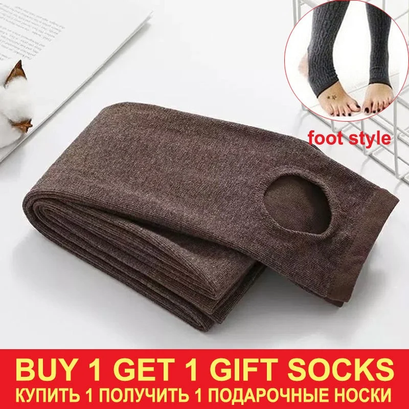 Warm Pantyhose Tights High Elastic Waist Thick Stockings Tights Female Striped Pantyhose 16 Solid Color Autumn Winter Tights