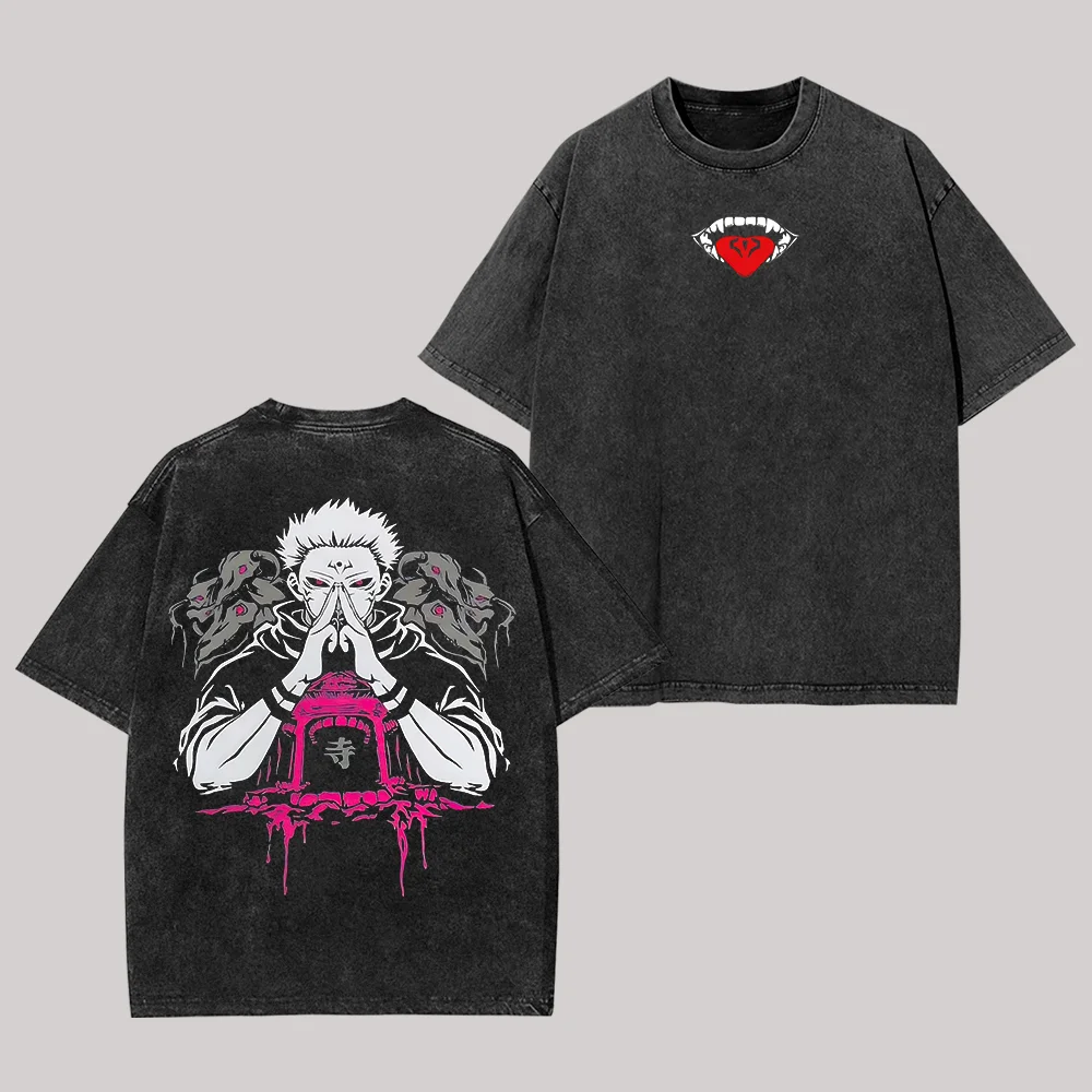 Jujutsu Kaisen Printed Unisex Washed T-Shirt