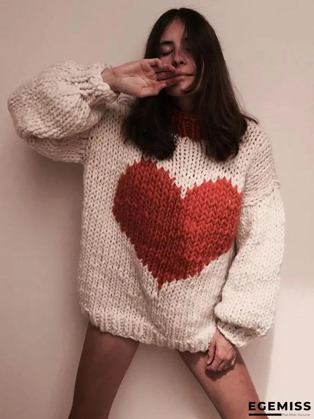Fashion Knitting Loose Sweater Tops | EGEMISS