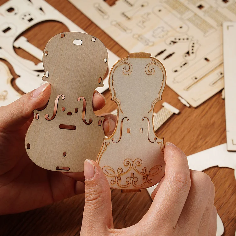 ROBOTIME ROKR Magic Cello Wooden Puzzle